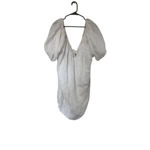 MARA HOFFMAN‎ white linen tie open back size large oversized baggy